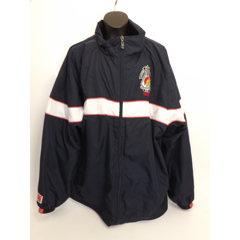 Army National Guard Jacket  Navy Blue Zip Up Package Nylon